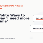 Polite Ways to Say ‘I need more time’