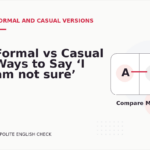 Formal vs Casual Ways to Say ‘I am not sure’