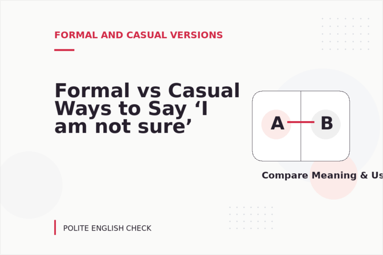 Formal vs Casual Ways to Say ‘I am not sure’ Formal vs Casual Ways to Say ‘I am not sure’