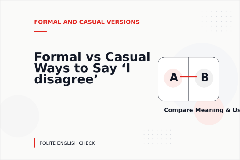 Formal vs Casual Ways to Say ‘I disagree’