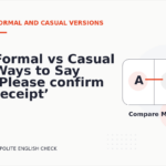Formal vs Casual Ways to Say ‘Please confirm receipt’